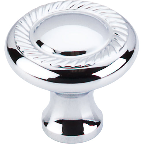 Top Knobs - Swirl Cut 1 1/4 Inch Diameter Round Knob - Polished Chrome
