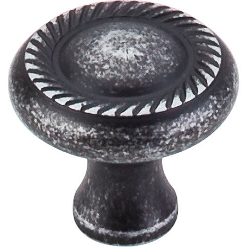 Top Knobs - Swirl Cut 1 1/4 Inch Diameter Round Knob - Black Iron