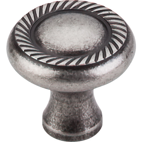Top Knobs - Swirl Cut 1 1/4 Inch Diameter Round Knob - Pewter Antique