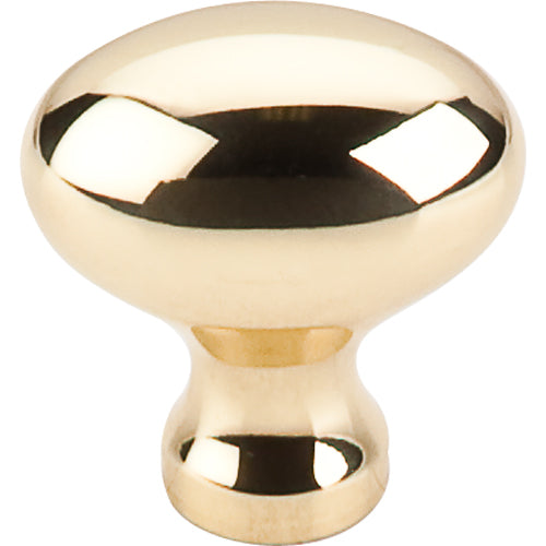Top Knobs - Egg 1 1/4 Inch Length Oval Knob - Polished Brass