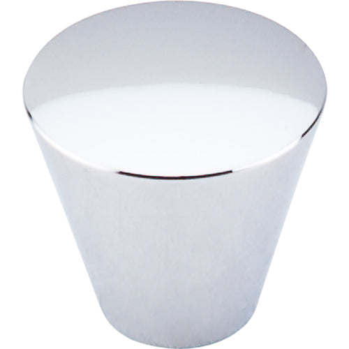 Top Knobs - Cone 1 1/16 Inch Diameter Round Knob - Polished Chrome