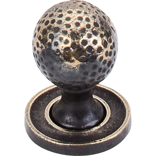 Top Knobs - Paris  Mottled 1 1/4 Inch Diameter Round Knob - Dark Antique Brass