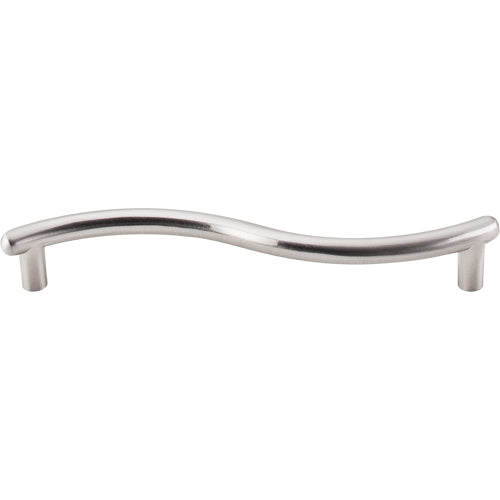 Top Knobs - Spiral 5 1/16 Inch Center to Center Bar pull - Brushed Satin Nickel