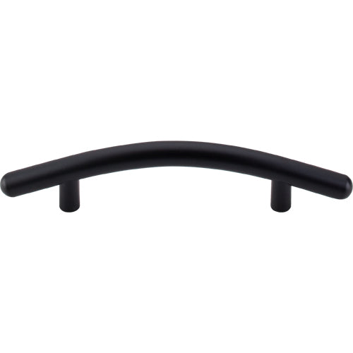 Top Knobs - Curved 3 3/4 Inch Center to Center Bar pull - Flat Black