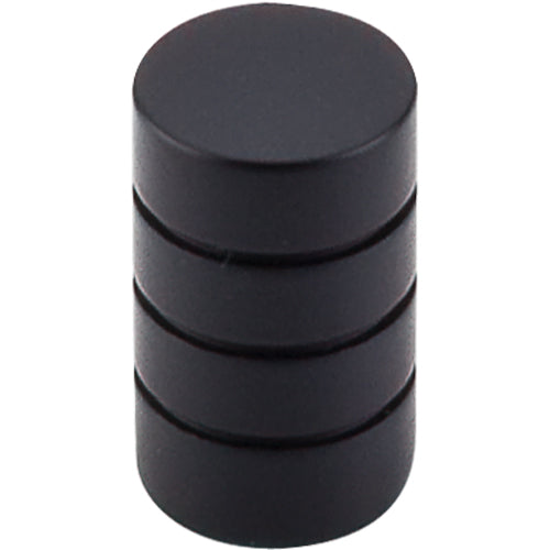 Top Knobs - Stacked 5/8 Inch Diameter Round Knob - Flat Black
