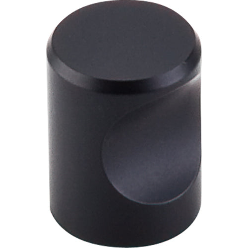 Top Knobs - Indent 3/4 Inch Diameter Round Knob - Flat Black