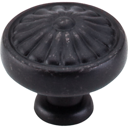 Top Knobs - Flower 1 1/4 Inch Diameter Round Knob - Patina Black