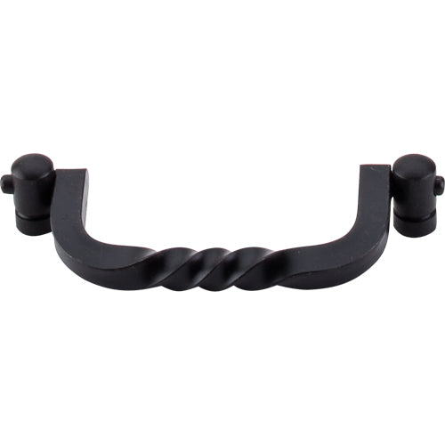 Top Knobs - Normandy Twist 3 3/4 Inch Center to Center Drop handle - Patina Black