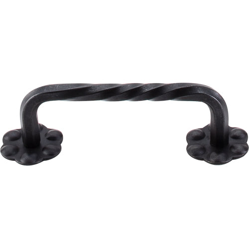 Top Knobs - Thin Twist 3 5/32 Inch Center to Center Bar pull - Patina Black