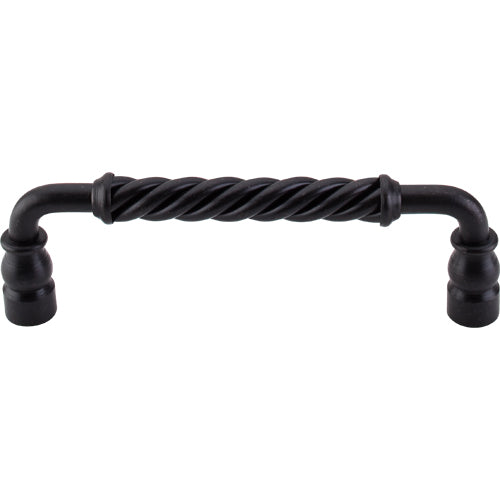 Top Knobs - Normandy Twisted Bar 6 Inch Center to Center Bar pull - Patina Black