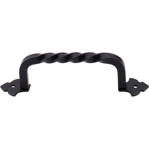 Top Knobs - Fixed Norman Crest 4 3/4 Inch Center to Center Bar pull - Patina Black