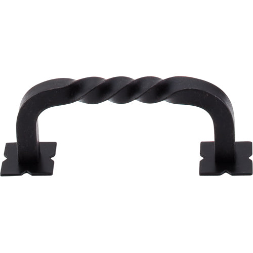 Top Knobs - Normandy Twist 3 Inch Center to Center Bar pull - Patina Black
