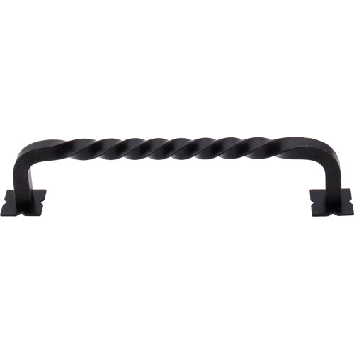 Top Knobs - Square Twist 6 Inch Center to Center Bar pull - Patina Black