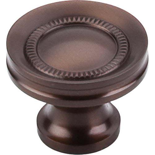 Top Knobs - Button Faced 1 1/4 Inch Diameter Round Knob - Oil Rubbed Bronze