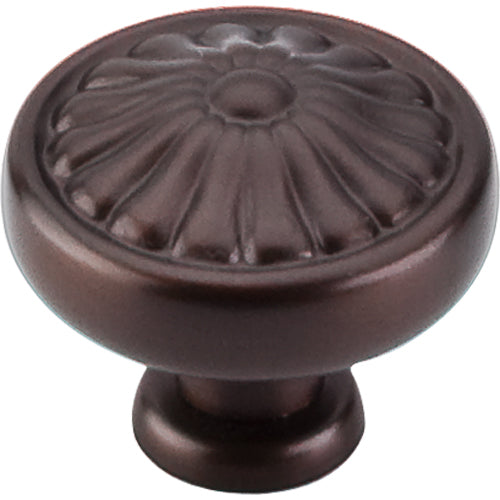 Top Knobs - Flower 1 1/4 Inch Diameter Round Knob - Oil Rubbed Bronze