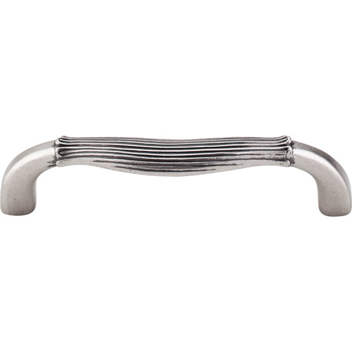 Top Knobs - Bow 3 3/4 Inch Center to Center Bar pull - Pewter Antique