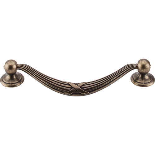 Top Knobs - Ribbon & Reed 5 1/16 Inch Center to Center Drop handle - German Bronze
