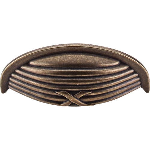 Top Knobs - Ribbon & Reed 3 Inch Center to Center Cup/Bin pull - German Bronze