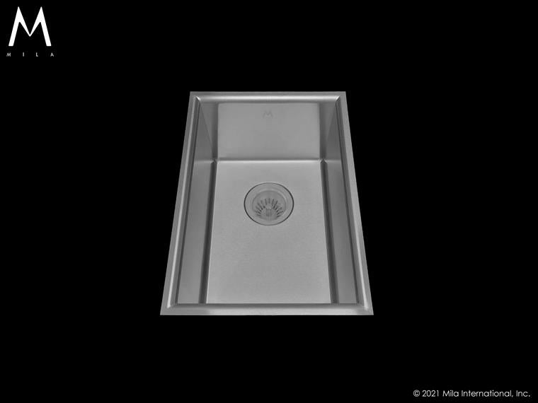 Mila - Arc Low Profile Single Bowl Flush-Mount  - 12.5 X 18 Satin Brushed SS