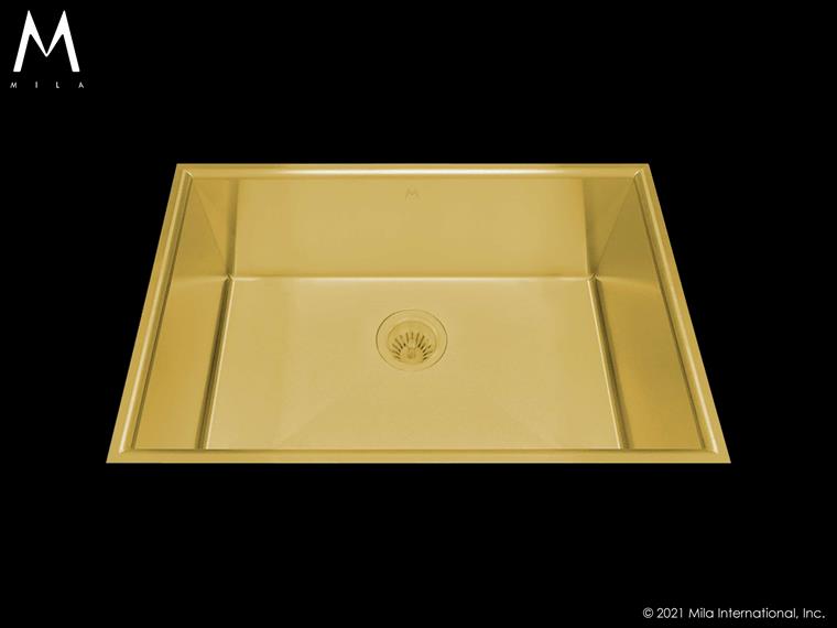 Mila - Arc Low Profile Single Bowl Flush-Mount - 28.5 X 18 Gold
