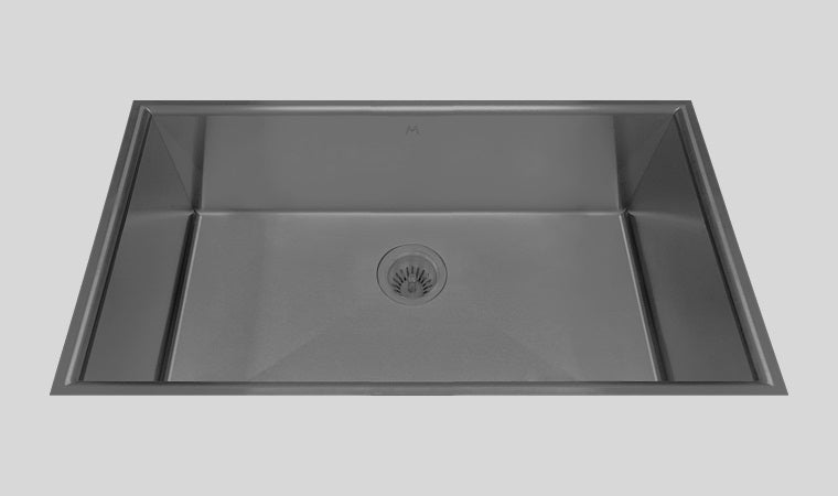 Mila - Arc Low Profile Single Bowl Flush-Mount - 32.5 X 18 Grsphite