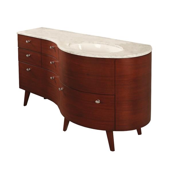 Lacava - Flou Free-Standing Under-Counter Vanity For One Bathroom Sink On The Right