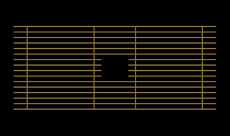 Mila - Solid Stainless Steel Bar Basin Grid - 36.5 X 16 Gold