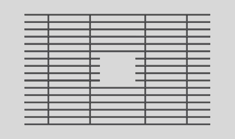 Mila - Solid Stainless Steel Bar Basin Grid - Set Of 2 Pieces Of 24.25 X 16 Graphite Finish