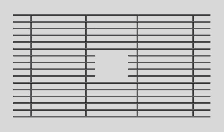 Mila - Solid Stainless Steel Bar Basin Grid - Set Of 2 Pieces Of 30.25 X 16 Graphite Finish