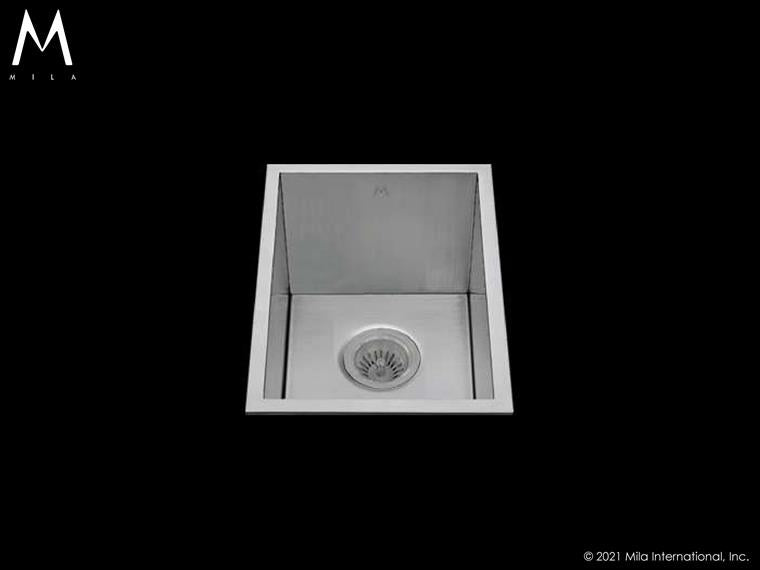 Mila - Atelier Entertainment Single Bowl Tri-Mount - 11 X 17 Satin Brushed SS