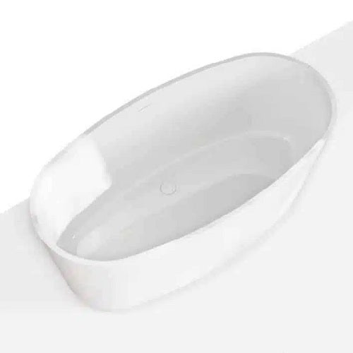 Bemma - Mira 59 Inch L X 30 Inch W Freestanding  Soaking Solid Surface Bathtub