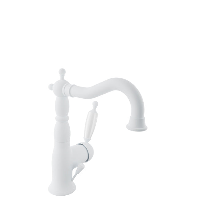 Baril - VIctoire B74 Antique style single hole lavatory faucet, drain included