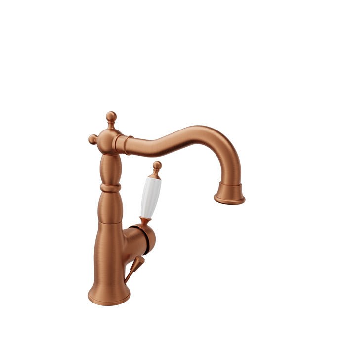 Baril - VIctoire B74 Antique style single hole lavatory faucet, drain included