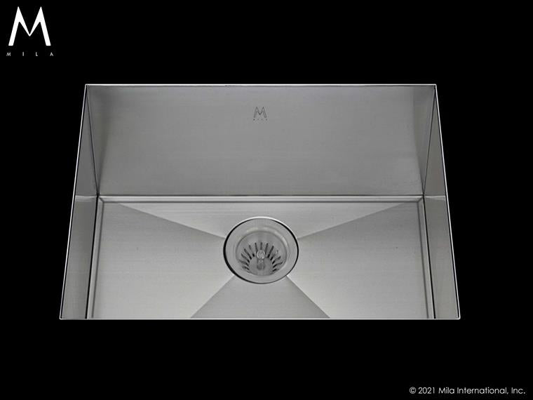 Mila - Orion Single Bowl Under Mount - 20 X 15 Satin Brushed SS
