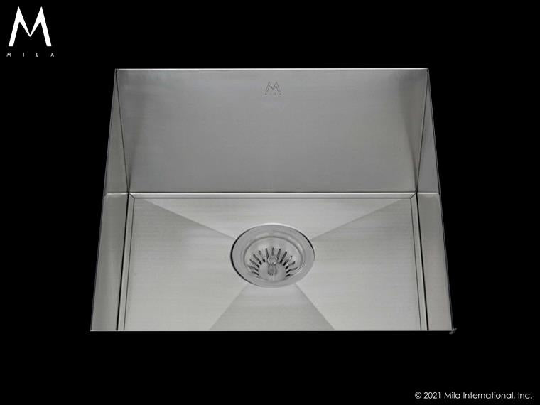 Mila - Orion Single Bowl Under Mount - 19 X 17 Satin Brushed SS