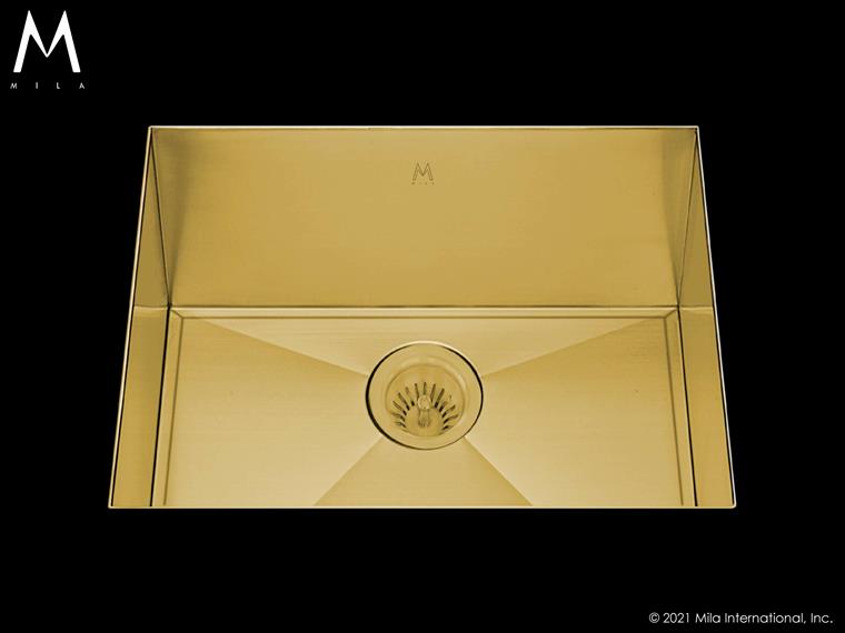 Mila - Orion Single Bowl Under Mount - 23 X 17 Gold