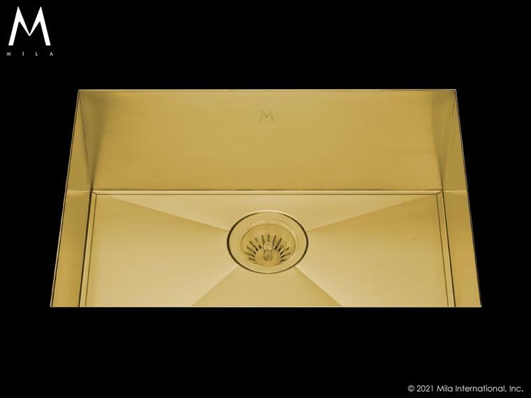 Mila - Orion Single Bowl Under Mount - 27 X 17 Gold
