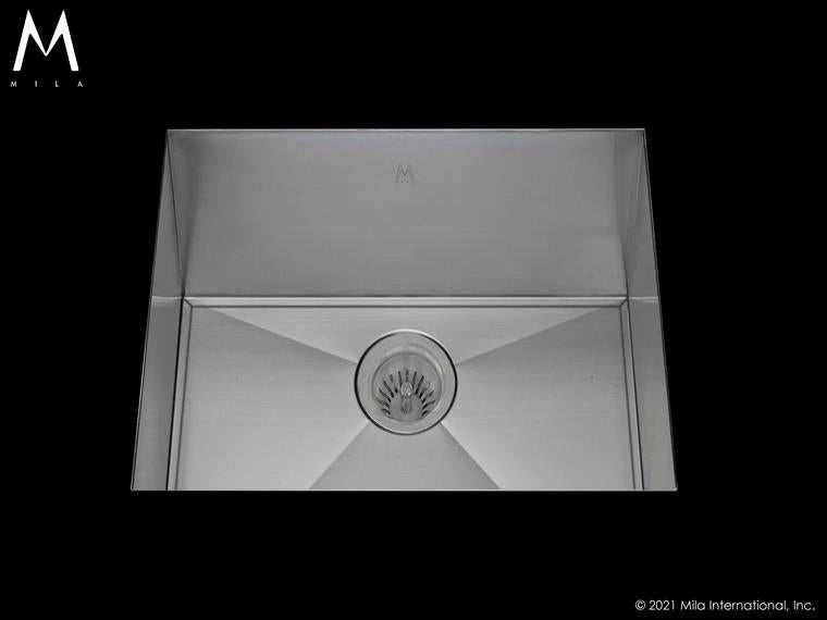Mila - Orion Single Bowl Under Mount - 22 X 18.5 Satin Brushed SS