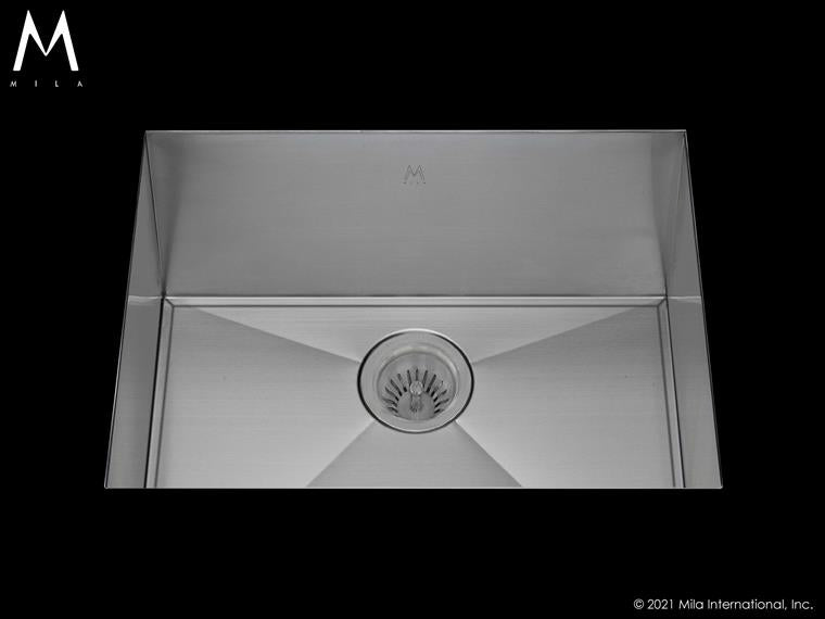 Mila - Orion Single Bowl Under Mount - 25 X 18.5 Satin Brushed SS