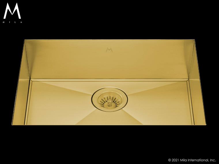 Mila - Orion Single Bowl Under Mount - 31 X 18.5 Gold