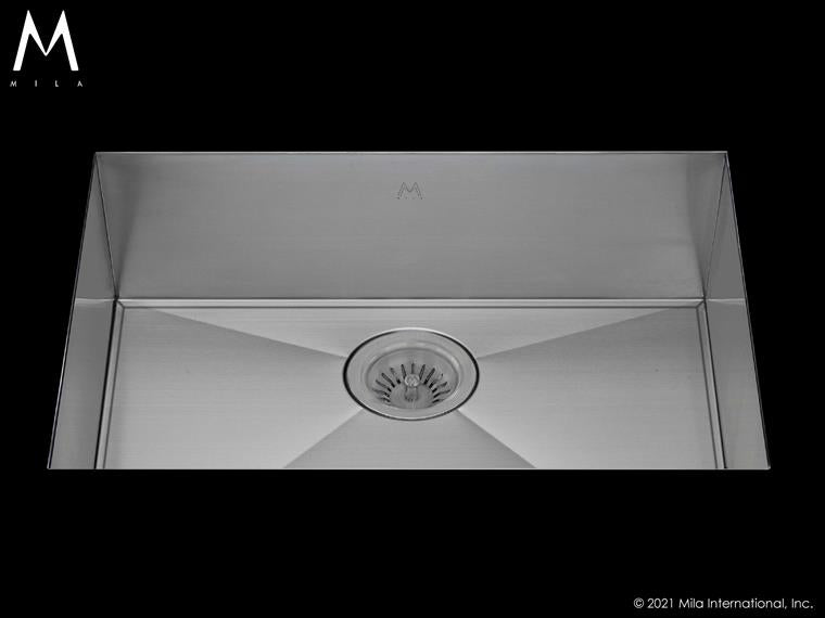 Mila - Orion Single Bowl Under Mount - 31 X 18.5 Satin Brushed SS