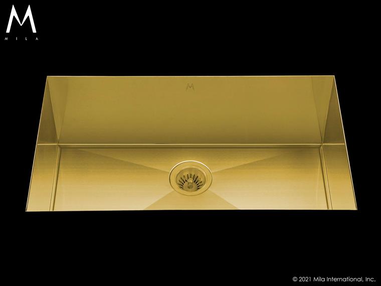 Mila - Orion Single Bowl Under Mount - 34 X 18.5 Gold