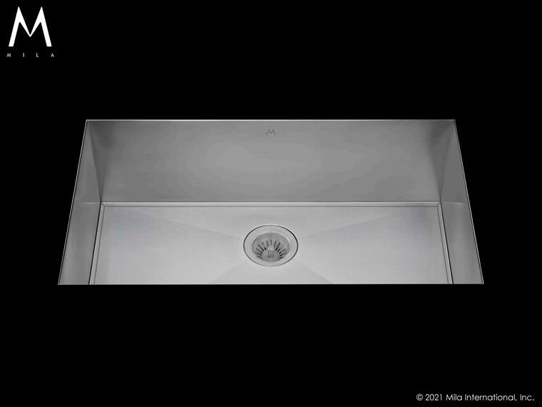 Mila - Orion Single Bowl Under Mount - 35 X 20 Satin Brushed SS