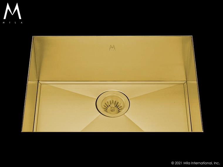 Mila - Orion Single Bowl Under Mount  - 27 X 20 Gold