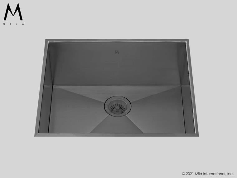 Mila - Profile Low Profile Single Bowl Flush-Mount  - 20 X 17.5 Graphite