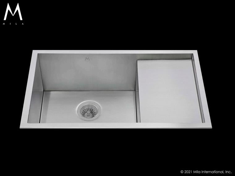 Mila - Atelier Prepboard Tri-Mount - 35 X 19.5 Satin Brushed SS