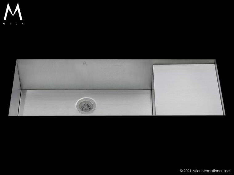 Mila - Flatiron Prepboard Under Mount  - 47 X 18.5 Satin Brushed SS