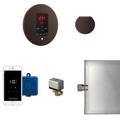 Mr. Steam - Butler Steam Shower Control Package With Itempoplus Control And Aroma Designer Steamhead Round