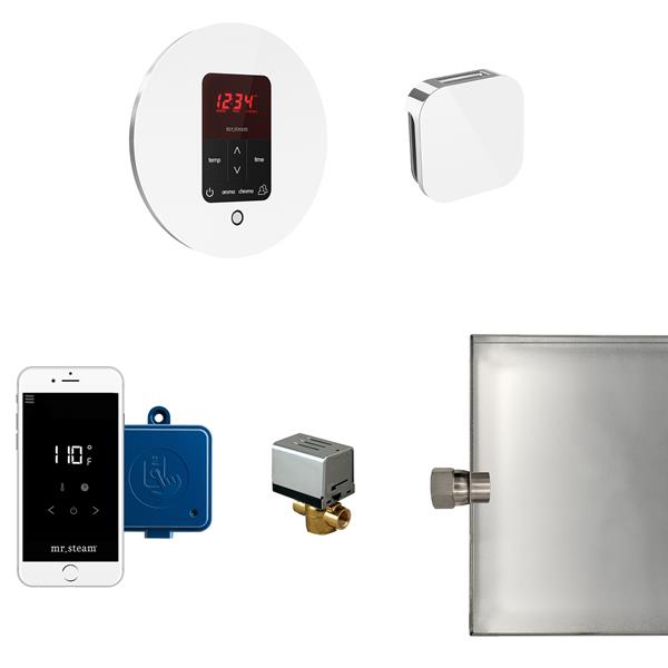 Mr. Steam - Butler Steam Shower Control Package With Itempoplus Control And Aroma Designer Steamhead Round