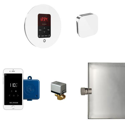 Mr. Steam - Butler Steam Shower Control Package With Itempoplus Control And Aroma Designer Steamhead Round